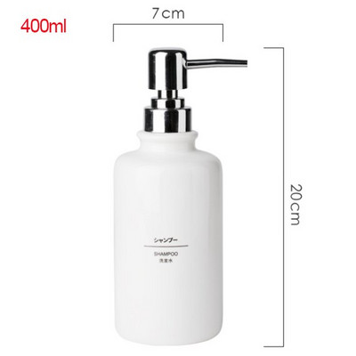 Balto muilo dozatoriaus buteliuko keramikos šampūno dušo želė rankų dezinfekavimo buteliukas vonios kambario virtuvei