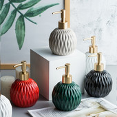 Rombo tekstūros keraminis losjono buteliukas apvalus nešiojamas muilo dozatorius šampūno buteliukas rankų dezinfekavimo indelis vonios reikmenys