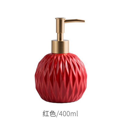 Rombo tekstūros keraminis losjono buteliukas apvalus nešiojamas muilo dozatorius šampūno buteliukas rankų dezinfekavimo indelis vonios reikmenys