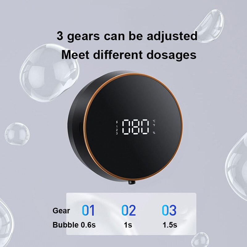 Automatikus szappanadagoló kézi adagoló mosás Hordozható intelligens automatikus indukciós hab otthoni fürdőszobai érzékelő folyadékadagoló USB töltés