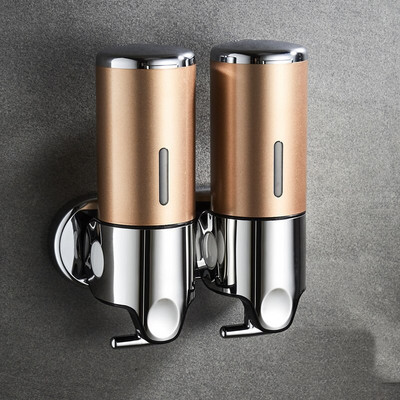 Luxus 1500 ml-es falra szerelhető szappanadagoló 3 fejes ABS galvanizált sampon adagoló lyukasztó kiválasztása fürdőszobai kiegészítőkhöz