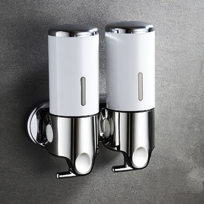 Luxus 1500 ml-es falra szerelhető szappanadagoló 3 fejes ABS galvanizált sampon adagoló lyukasztó kiválasztása fürdőszobai kiegészítőkhöz