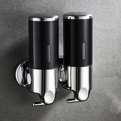 Luxus 1500 ml-es falra szerelhető szappanadagoló 3 fejes ABS galvanizált sampon adagoló lyukasztó kiválasztása fürdőszobai kiegészítőkhöz