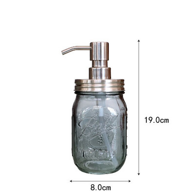 Lengvo prabangaus stiklo virtuvės muilo dozatorius šampūnas dušo želė dozavimo buteliukas Rankų dezinfekavimo priemonės laikiklis vonios kambario priedai
