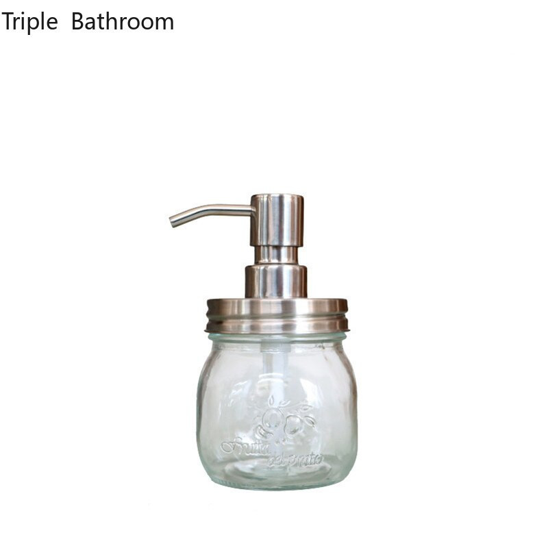 Lengvo prabangaus stiklo virtuvės muilo dozatorius šampūnas dušo želė dozavimo buteliukas Rankų dezinfekavimo priemonės laikiklis vonios kambario priedai