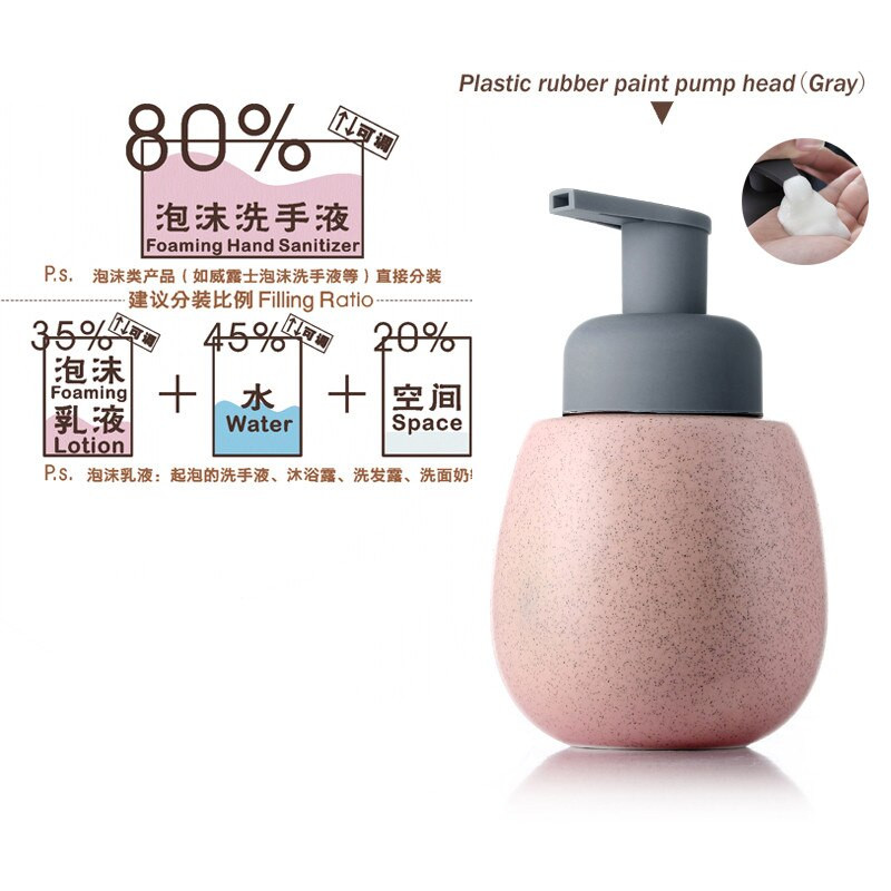 Nordic Ceramics putplasčio muilo dozatorius apyrankė Rankų dozatorius tualeto sanitarijos buteliukai vonios kambario priedai Tuščias pompos butelis