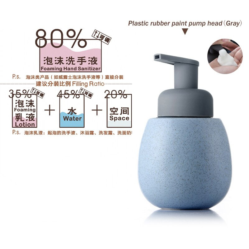 Nordic Ceramics putplasčio muilo dozatorius apyrankė Rankų dozatorius tualeto sanitarijos buteliukai vonios kambario priedai Tuščias pompos butelis