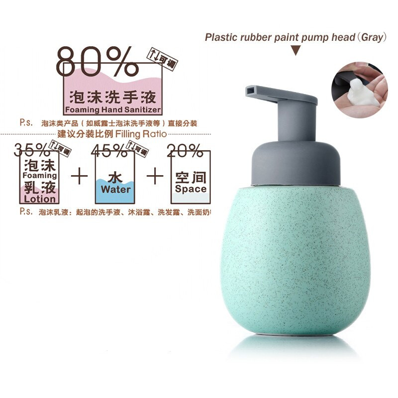 Nordic Ceramics putplasčio muilo dozatorius apyrankė Rankų dozatorius tualeto sanitarijos buteliukai vonios kambario priedai Tuščias pompos butelis