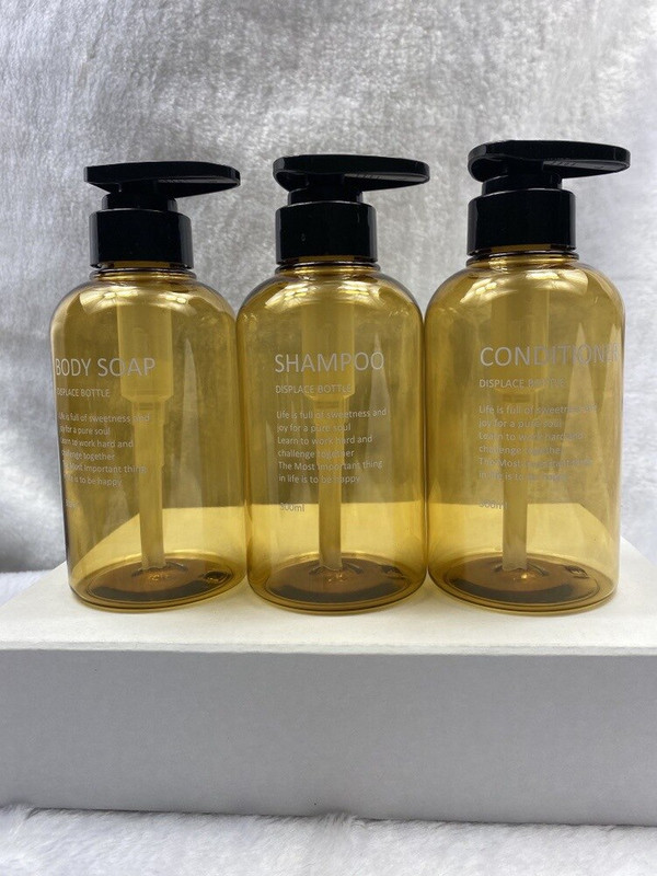 3 db-os készlet 500 ml-es hordozható szappanadagoló üres pumpás flakon újratölthető lotion sampon testápoló tartály otthoni szállodához