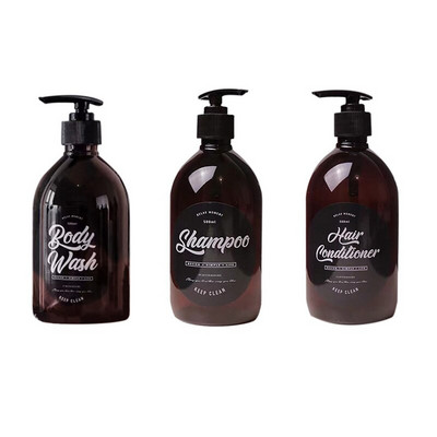 3 DB Modern szappanadagoló flakon készlet üres újratölthető lotion nyomó sampon testápoló palackok otthoni szállodába 500 ml