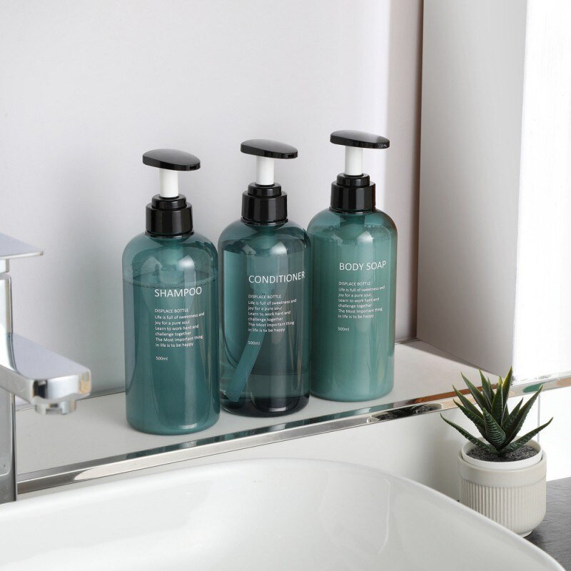 3 DB Modern szappanadagoló flakon készlet üres újratölthető lotion nyomó sampon testápoló palackok otthoni szállodába 500 ml
