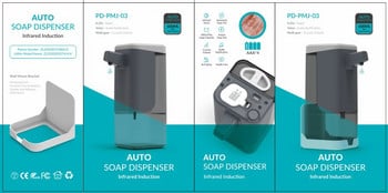 600ML автоматичен дозатор за сапун с голям капацитет HandFree интелигентна помпа за сапун от пяна за баня, кухня, дозатор за дезинфектант, монтиран на стена