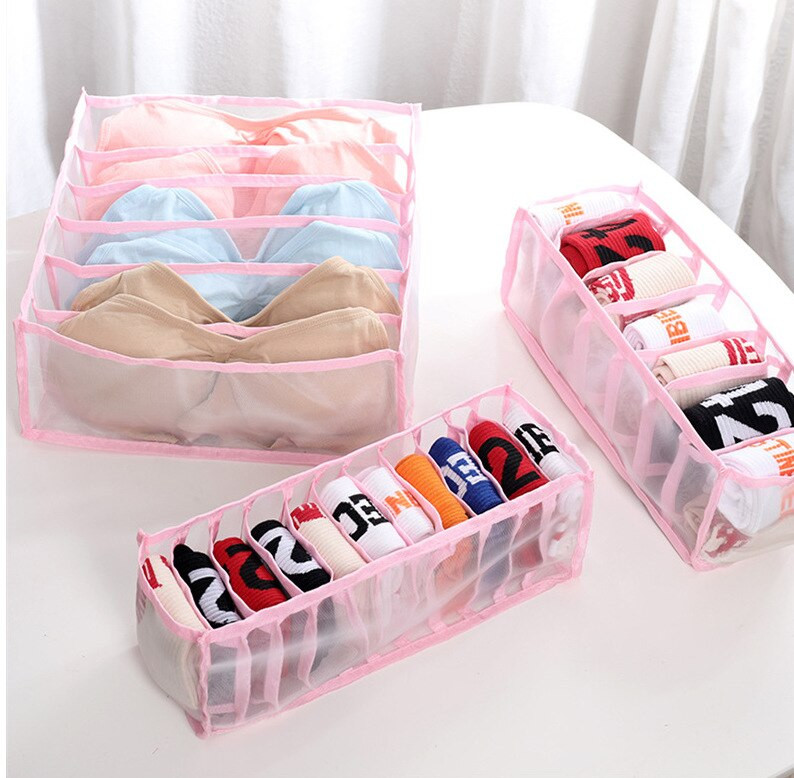 Kutija za pohranu donjeg rublja Ormar za ženske čarape Grudnjak s ladicom Donje rublje Podebljana rešetkasta kutija za pakiranje Mrežasta rešetka