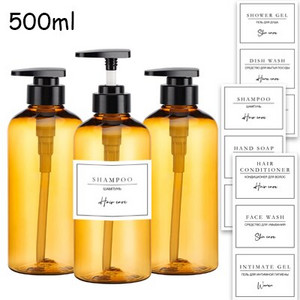 300/500 ml muilo dozatoriaus buteliuko šampūno kondicionieriaus kūno muilo buteliuko rinkinys didelis pakartotinai užpildomas losjono dozatorius vonios kambario priedai