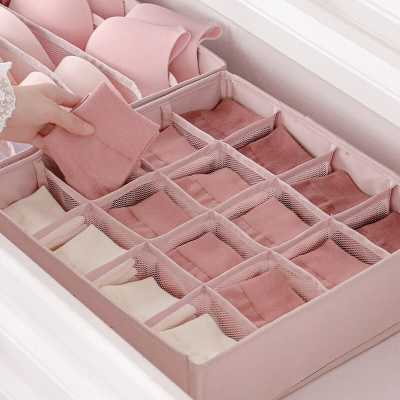 Сгъваем органайзер за чекмедже за бельо Разделители Кутия Ondergoed Bh Opbergdoos Сутиени Шалове Вратовръзки Чорапи Кутия за съхранение Органайзер за съхранение Ondergoed