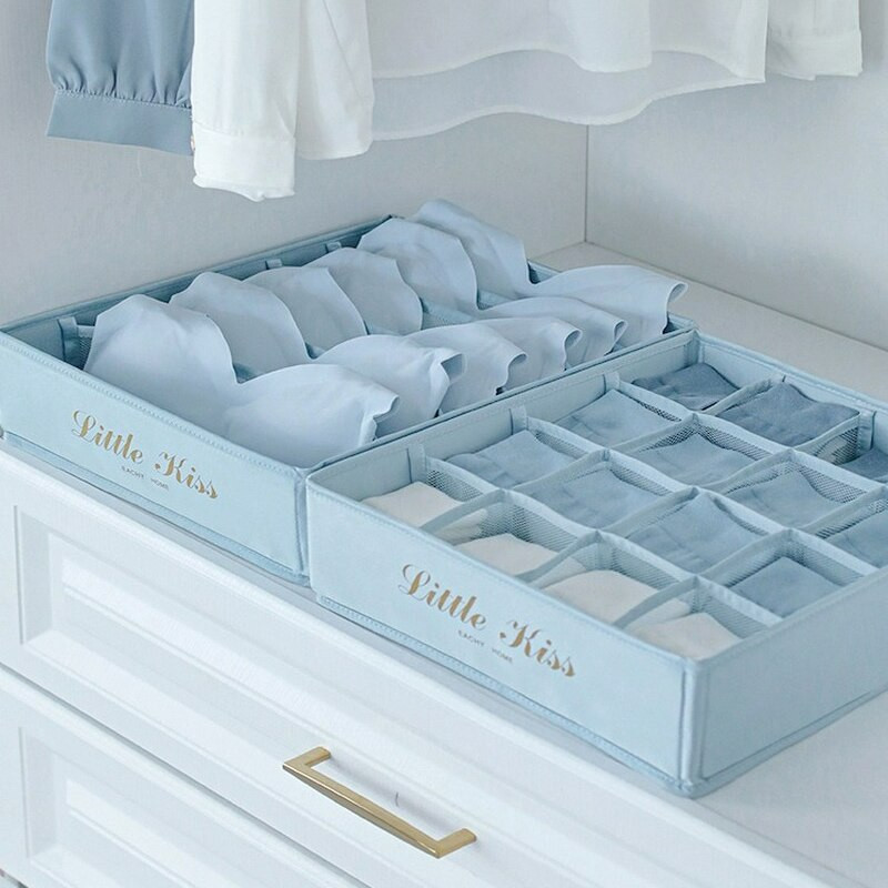 Сгъваем органайзер за чекмедже за бельо Разделители Кутия Ondergoed Bh Opbergdoos Сутиени Шалове Вратовръзки Чорапи Кутия за съхранение Органайзер за съхранение Ondergoed