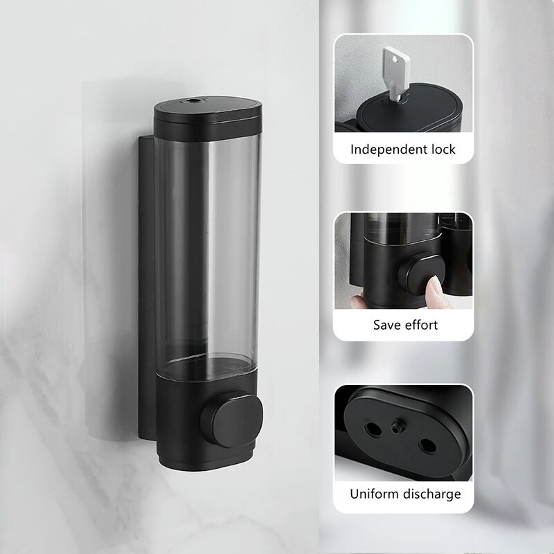Fürdőszoba habszappan adagoló kézfertőtlenítő tartó falra szerelhető sampon zuhany folyadék adagoló fürdőszobai tároló palackok és tégelyek
