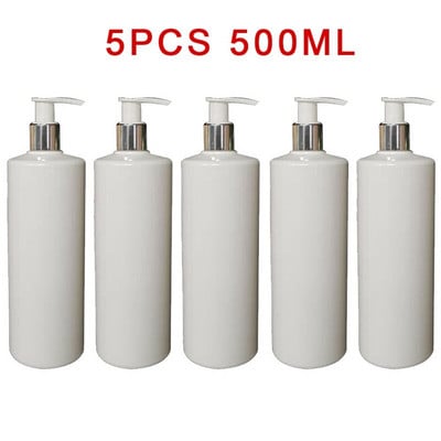5 db 500 ml-es szappanadagoló flakon készlet fürdőszobai sampon testszappanos palack nagy kapacitású prés üres flakon fürdőszobai termék legújabb