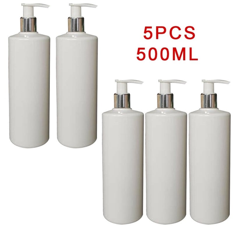 5 db 500 ml-es szappanadagoló flakon készlet fürdőszobai sampon testszappanos palack nagy kapacitású prés üres flakon fürdőszobai termék legújabb