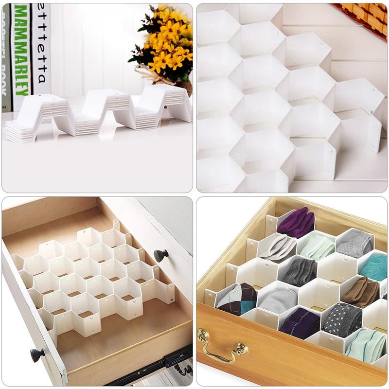 Reguliuojamas stalčius, korio plokštės pertvaros skirstytuvo dėžutės skyriklis „pasidaryk pats“ tinklelis, laikymo organizatorius, ląstelių rūšiavimas kelnaitės, kojinės