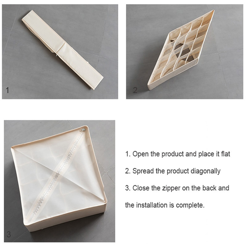 7 16 24 Rácsok Fehérnemű tároló rendszer Bézs Háztartási Szekrény Fiók osztott tárolódoboz Ruharendező gardróbhoz