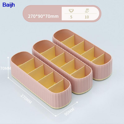 3 db/készlet Fehérnemű Szervező Zokni Tároló doboz Nordic Style melltartóhoz Rövidnadrág Ruhák Szekrény Fiók Elválasztó Dobozok Szekrényrendező