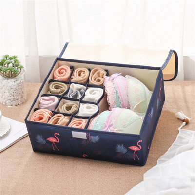 Apatinio trikotažo laikymo dėžutės stalčių laikikliai kojinėms Liemenėlės Moterys Drabužių laikymo Konteineris Spintos Organizatorius Sutaupykite vietos Dėžės su dangteliu