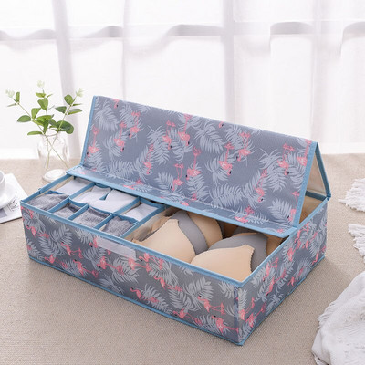 Apatinio trikotažo laikymo dėžutės stalčių laikikliai kojinėms Liemenėlės Moterys Drabužių laikymo Konteineris Spintos Organizatorius Sutaupykite vietos Dėžės su dangteliu