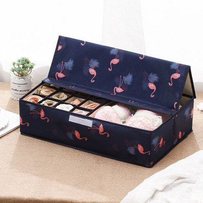 Apatinio trikotažo laikymo dėžutės stalčių laikikliai kojinėms Liemenėlės Moterys Drabužių laikymo Konteineris Spintos Organizatorius Sutaupykite vietos Dėžės su dangteliu