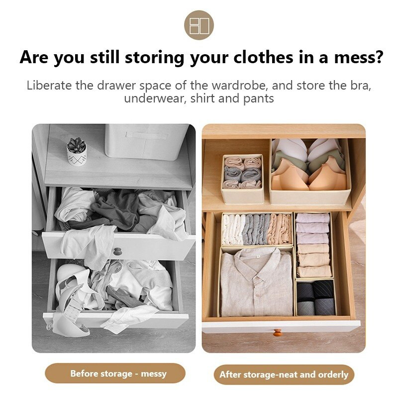Pagrindinis sulankstomas spintos tvarkytuvas apatiniams drabužiams Audinys apatinių drabužių laikymo dėžutės kojinės liemenėlės ir kelnaitės Stalčių laikiklis stalčių dėžė