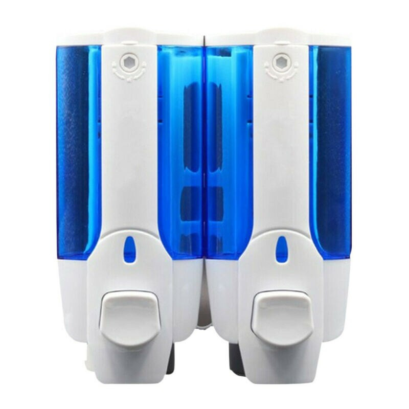 700 ml-es duplafejes falra szerelhető zuhanyfürdő mosóvíz szappan sampon adagoló