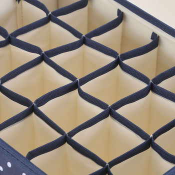 Кутии за съхранение от оксфордски плат с 24 решетки, принтирани, сгъваеми с покрити чорапи, стационарна кутия за бельо, многофункционално чекмедже, може да се пере