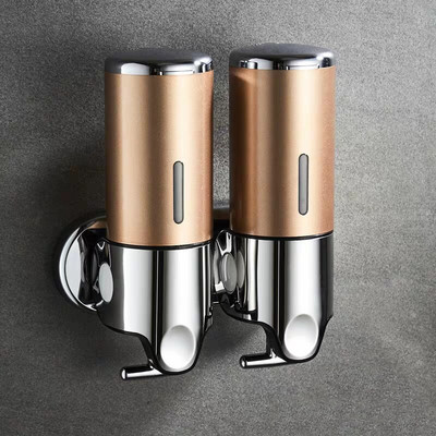 Fürdőszoba szappanadagolók Kézfertőtlenítő tartó Falra szerelhető szappan sampon fej tusfürdő folyékony adagoló fürdőszobai kiegészítők