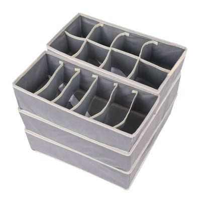 2021 Новият комплект от 4 бр. Бельо Сутиен Органайзер Кутия за съхранение Бежово чекмедже Гардероб Организатори Кутии за бельо Шалове Чорапи Сутиен