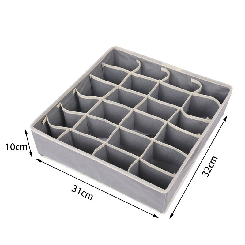 2021 Новият комплект от 4 бр. Бельо Сутиен Органайзер Кутия за съхранение Бежово чекмедже Гардероб Организатори Кутии за бельо Шалове Чорапи Сутиен