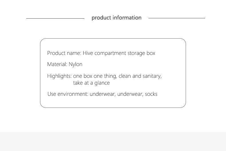 Y Apatinių drabužių laikymo dėžutė Moteriškos kojinės Drabužių spinta Stalčių stiliaus liemenėlės kelnaitės Pastorintas skyrius laikymo dėžutės tinklelis