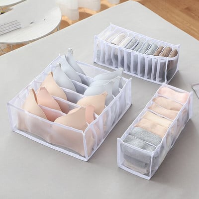 3 бр./компл. Органайзер за чекмедже за бельо Кутия за съхранение Сгъваеми шкафове Органайзери Разделител на чекмеджета Кутии за съхранение на долни гащи Чорапи Сутиен
