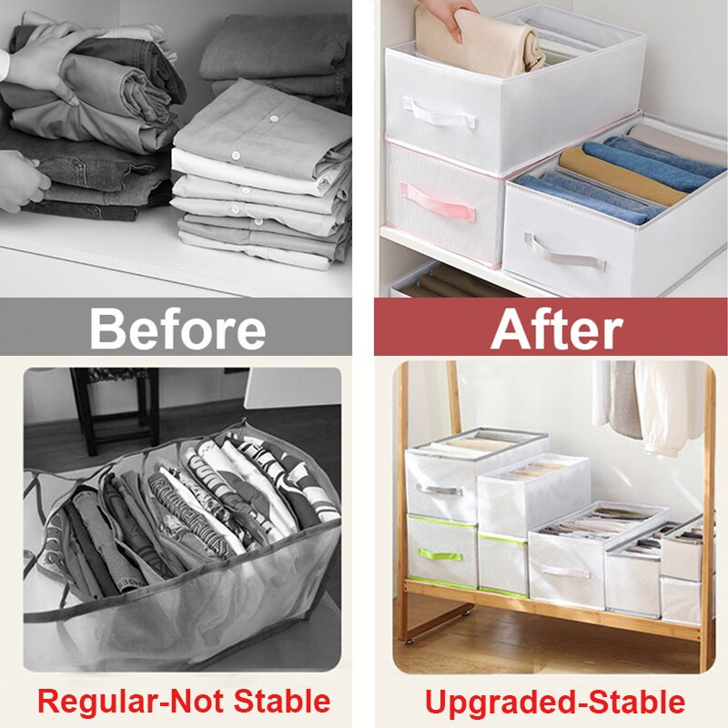 Alsónemű tároló doboz Fiók rendszerező Ruhásszekrény elválasztó dobozok Ruhatároló sálak Farmer Póló Zokni Fiókrendező