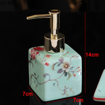 Kerámia kézfertőtlenítő lotion palack sampon flakon fürdőszoba présszappan adagoló dekoráció háztartási fertőtlenítő tartály