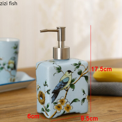 Kerámia kézfertőtlenítő lotion palack sampon flakon fürdőszoba présszappan adagoló dekoráció háztartási fertőtlenítő tartály