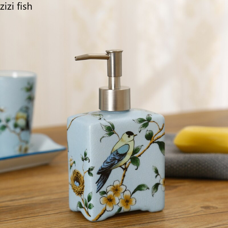 Kerámia kézfertőtlenítő lotion palack sampon flakon fürdőszoba présszappan adagoló dekoráció háztartási fertőtlenítő tartály