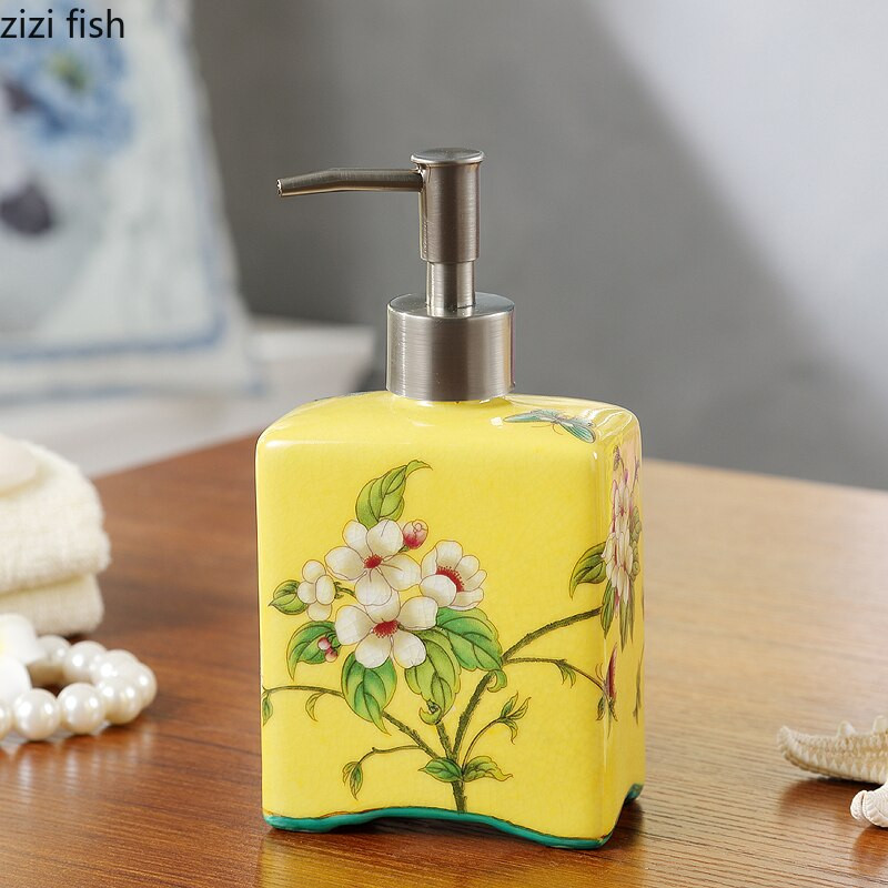 Kerámia kézfertőtlenítő lotion palack sampon flakon fürdőszoba présszappan adagoló dekoráció háztartási fertőtlenítő tartály