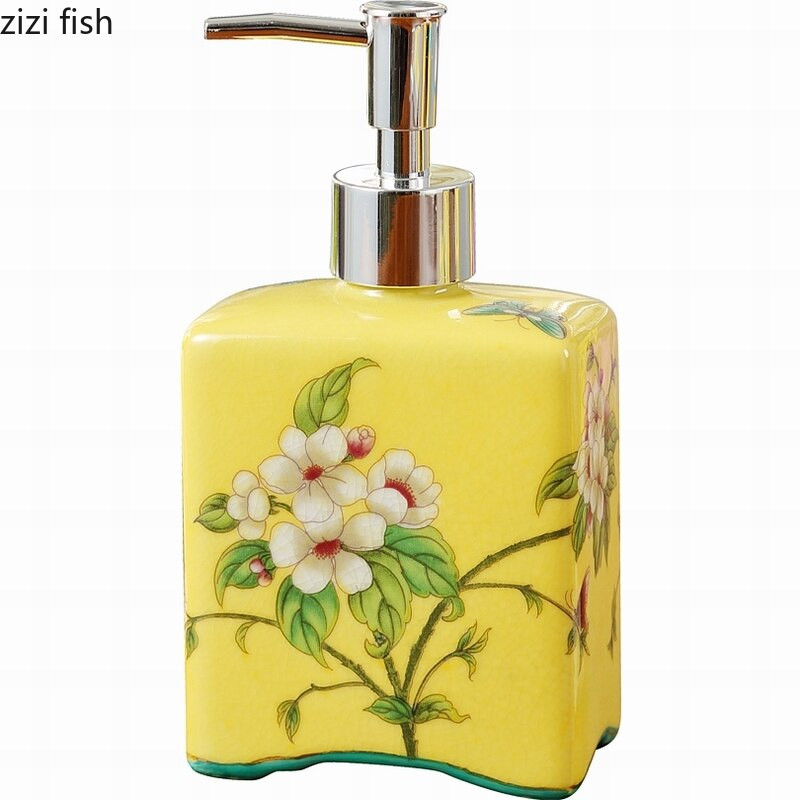 Kerámia kézfertőtlenítő lotion palack sampon flakon fürdőszoba présszappan adagoló dekoráció háztartási fertőtlenítő tartály