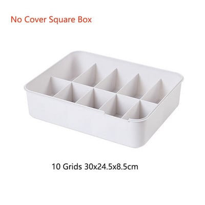 1/10/15 Решетка Пластмасова кутия за съхранение на бельо с маркировка Гардероб Органайзер Чекмедже за бельо Кутия за чорапи Органайзер за сутиени с капак