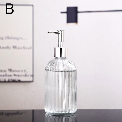 400 ml-es vintage üveg kézi nyomású folyékony szappanadagoló nagy kapacitású csúszásmentes tároló palackok Kiegészítők otthoni fürdőszobához