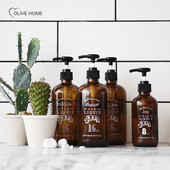 Barna lotion palackos szappanpumpás palackok folyékony sampon és tusfürdő adagoló üres utazási csereüveg cső fürdőszobához