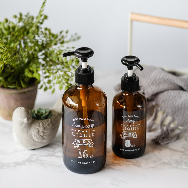 Barna lotion palackos szappanpumpás palackok folyékony sampon és tusfürdő adagoló üres utazási csereüveg cső fürdőszobához