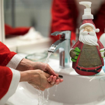 Διανομέας σαπουνιού αφρού Μεγάλο μπουκάλι διανομής αντλίας σαπουνιού Χριστουγεννιάτικο γαλάκτωμα υγρού σαπουνιού Άγιου Βασίλη Δοχεία απορρυπαντικού πιάτων Σαπούνι