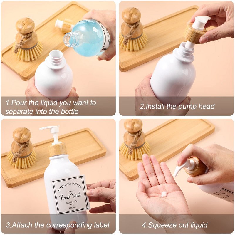 Kuhinjski dozator za sapun od 3 komada, kupaonski kozmetički losion, sapun za dezinfekciju ruku, spremnik za šampon, boca za ponovno punjenje 500 ml