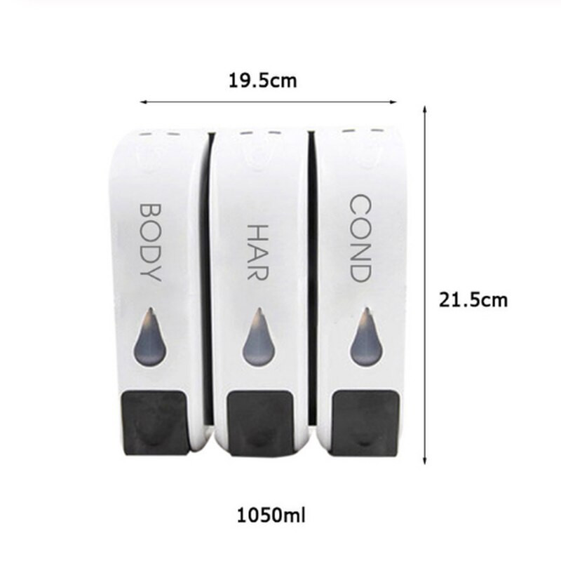 Vedelseebi dosaator seinale Vannitoa kolme-/kahekordne komplekt dušigeeli käteseebi šampooni jaotur Köök Vannitoa tarvikud